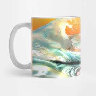 Sunset at Awa Prefecture whirlpool rapids in Japan Mug